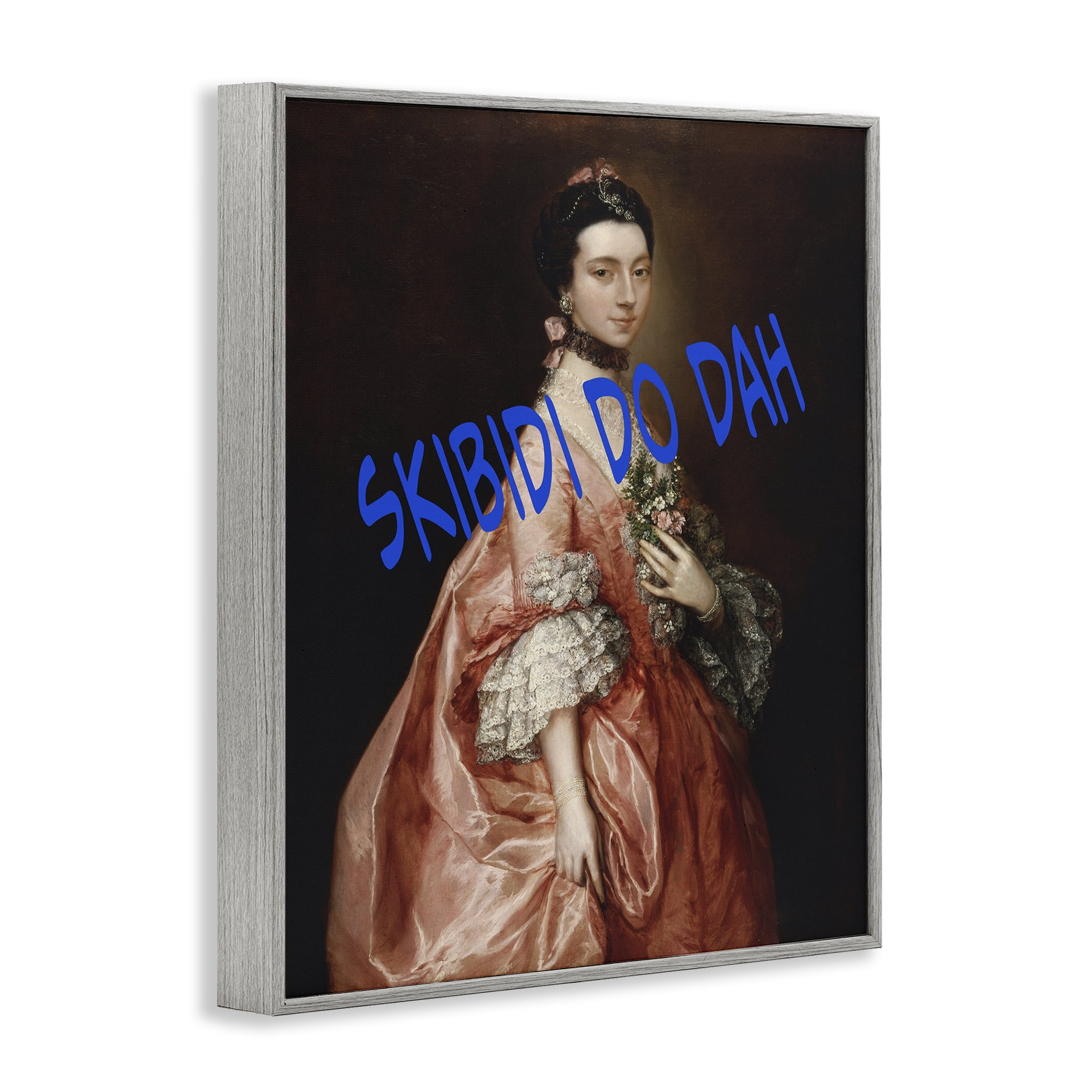 Stupell Industries Iconic Skibidi Do Dah Gray Framed Giclee Art, design by Grotto Studios