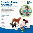thumbnail image 7 of Learning Resources Jumbo Farm Animals, Figures Set For Toddlers, Ages 18 Months+, 7 of 7