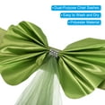 thumbnail image 3 of Uxcell Stretch Satin Chair Sashes Bows Chair Bands Decoration Mesh Yarn Floating Tied Green 12, 3 of 6