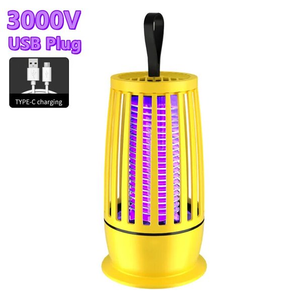 Repelente de mosquitos eléctrico por USB, lámpara Killler, dispositivo recargable, de luz UV Zapper, trampa para moscas, herramientas para acampar al aire libre