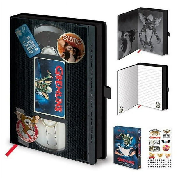 Gremlins - Cuaderno We're Back Diseño VHS (Negro, Blanco, Azul)