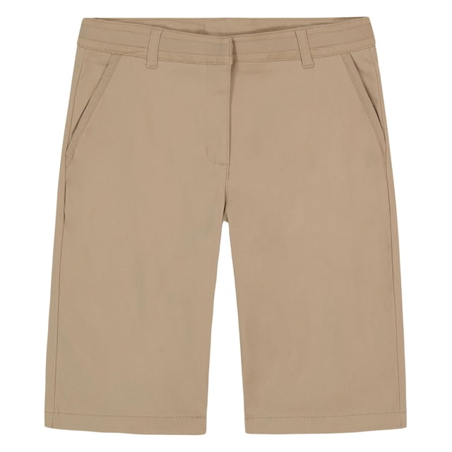 Bermudas Nautica, uniforme escolar para niñas, caqui, sarga, 12 años
