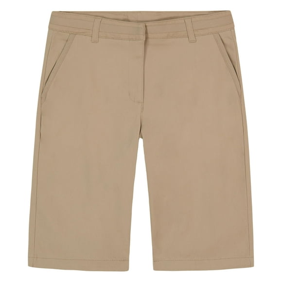 Bermudas Nautica, uniforme escolar para niñas, caqui, sarga, 12 años
