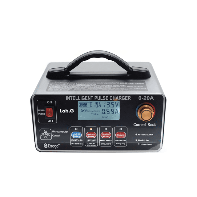 Cargador De Batería Inteligente De 12 V, 24 V, 20 A, 400 W Lab.G Gris
