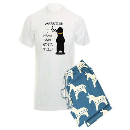 CafePress - Ninja Warning - Men's Light Pajamas