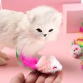 thumbnail image 1 of 2 Inch Colorful Feather Tail Mouse Toys Mini Plush Pet Toy Cute Shape Bright Colors Chew Toys Suitable For Small Medium Cats Dogs, 1 of 7