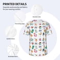 thumbnail image 3 of KLL Hello Summer Cat for Men's Baseball Shirts,Short Sleeve Casual Shirts Button Down Shirt for Men Beach Summer Wedding Shirt-Medium, 3 of 7