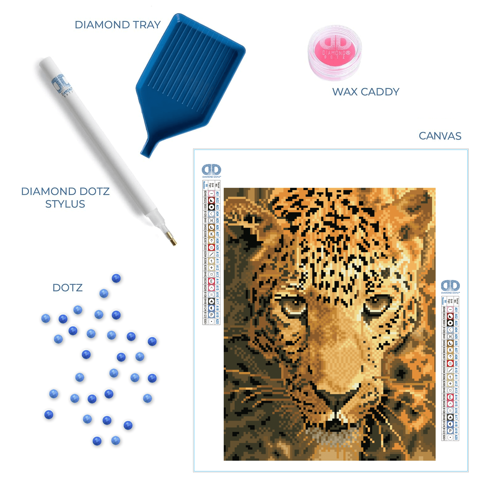 Diamond Dotz Jaguar Prowl with Frame Animal Diamond Painting Kits for Adults - Diamond Art Kits a Relaxing Creative Craft Kit with Dotz Gems 10.8"x14"