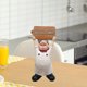 thumbnail image 5 of Creativo Chef Figuril Linda Escultura Personaje Resina Coleccionable Artesanía Adornos de Cocina para Nad Decoración de Cumpños Cartel de bienvenida Sunnimix Figurilla de Chef, 5 of 7