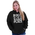 thumbnail image 4 of Caught Between Rock Me Hard Place Unisex Plus Fleece Graphic Hoodie Brisco Brands 2X, 4 of 5