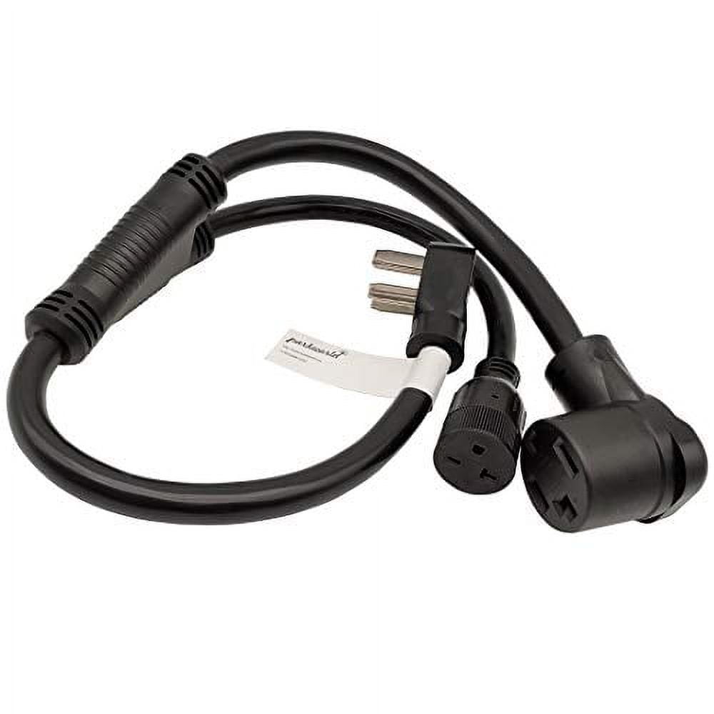 Parkworld 61476 4-Prong Dryer Splitter, NEMA 14-30P Male Plug to 14-30R & 6-20R (T-Blade Also for 6-15R) Female Receptacle (3 Feet)