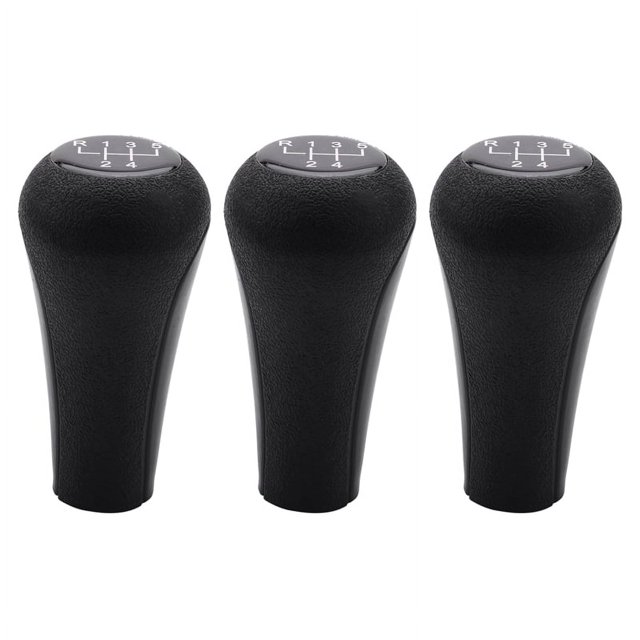 3X 5 Velocidad Manual Plastico Perilla del Cambio de Engranaje de 12mm Se Adhieren Hole (Negro) para BMW Serie 1 A 7 X5 E30 E36 E46 E39 E34 Z3