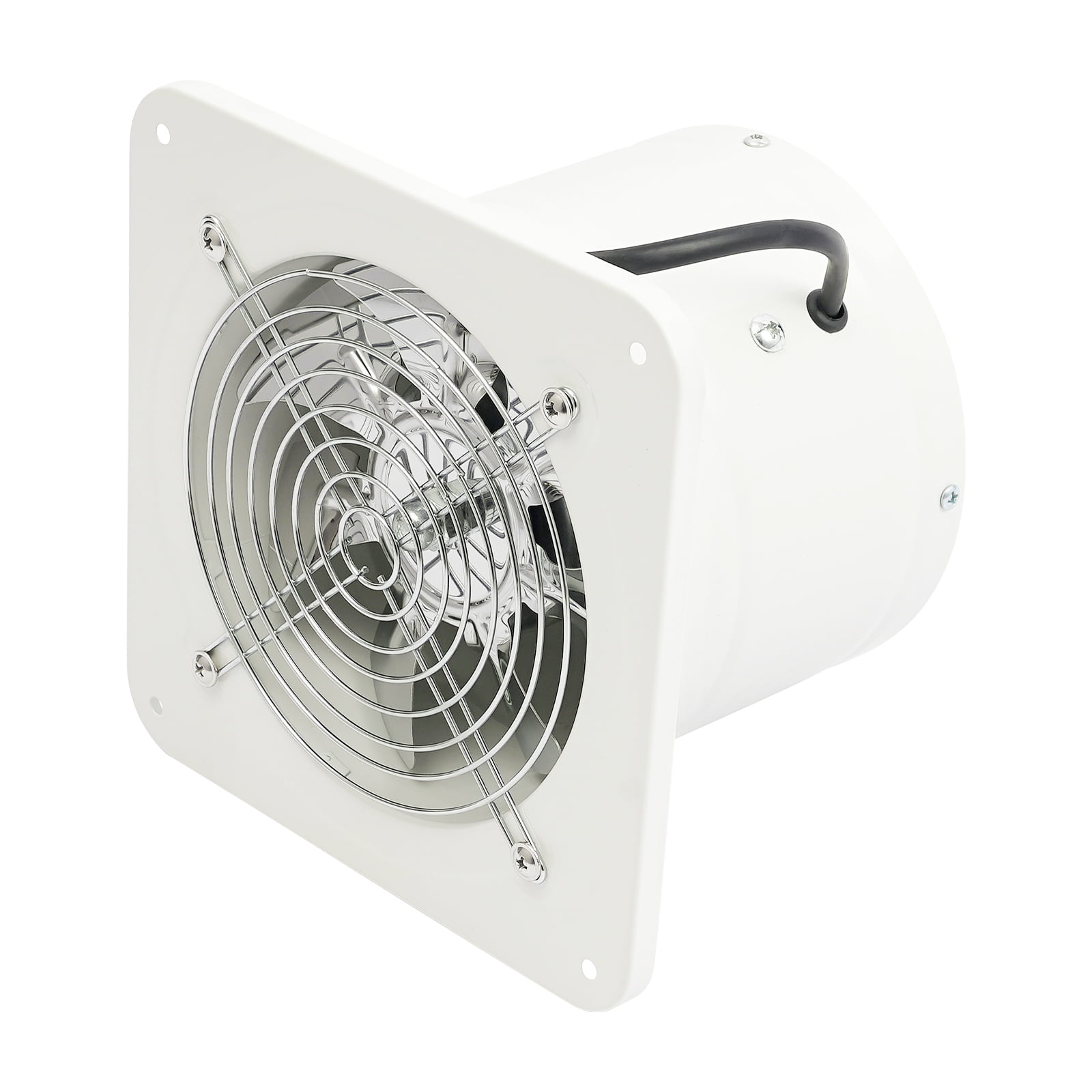 Ventilation Fan White 6" Exhaust Fan Wall Mounted for Kitchen Bathroom
