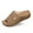A Brown, variant on Women'S Slipper Breathable Fashion Open Toed Thick Hollow Faux Leather Slippers Comfortable Shoes Daily Wear