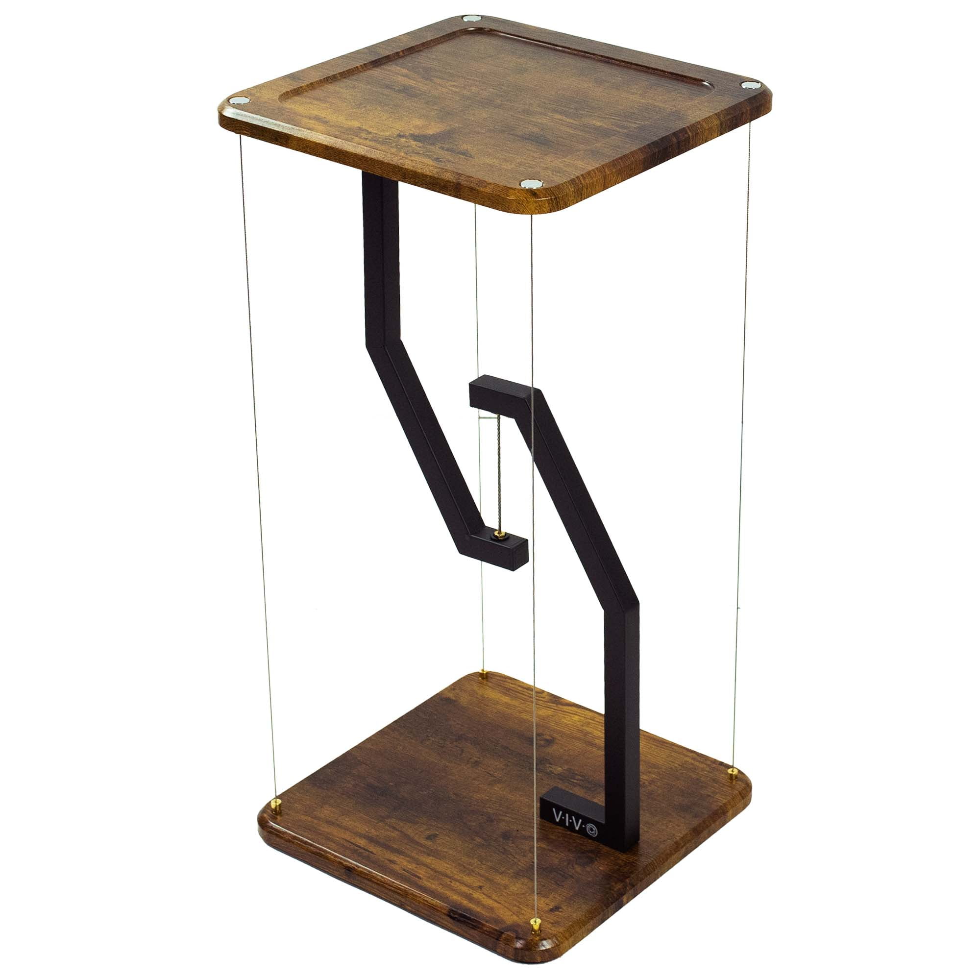 Buy VIVO Vintage Brown / Black Tensegrity Speaker Floor Stand, Floating Platform Online at