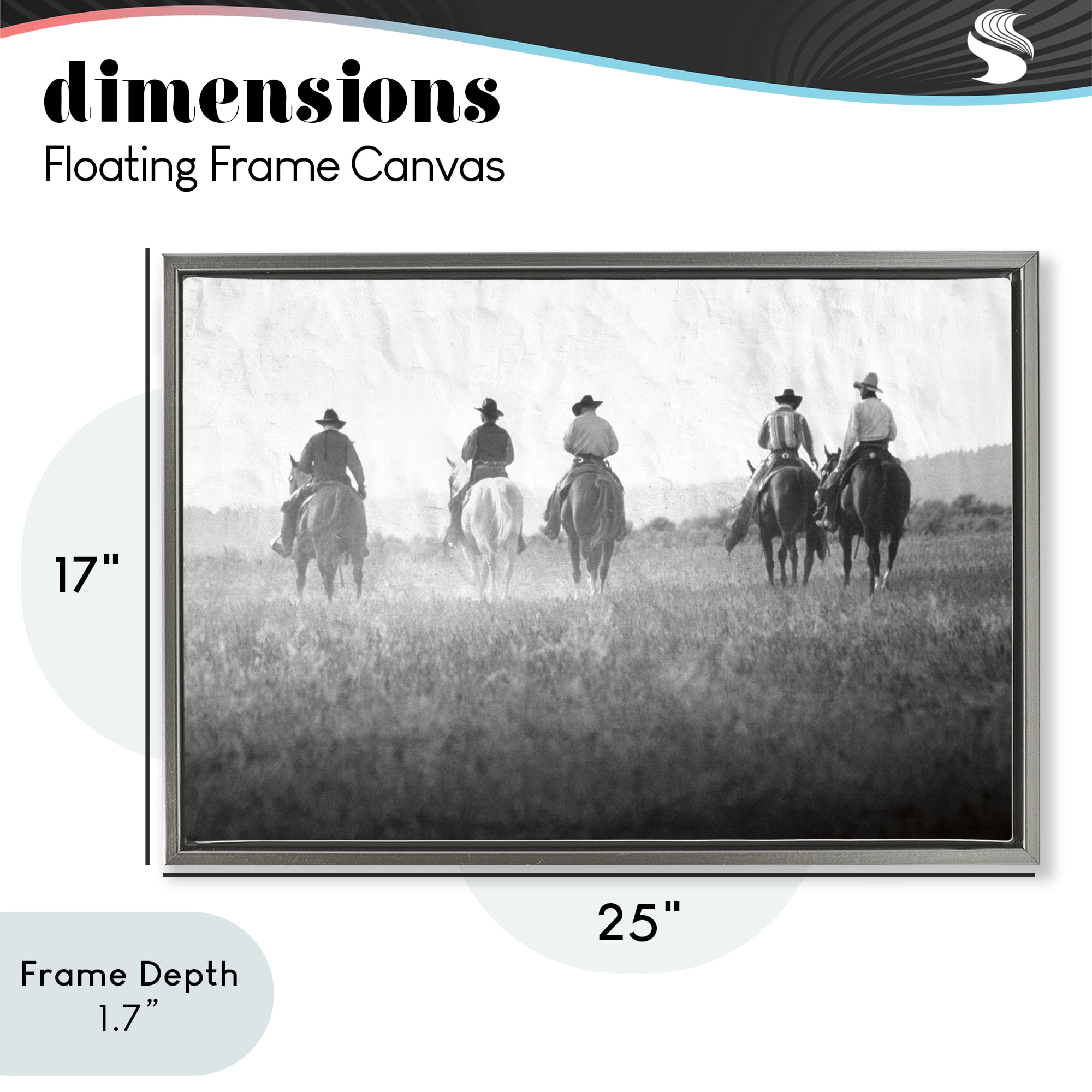 Stupell Industries Riding Toward The Horizon Gray Framed Floater Canvas Wall Art, design by Superstock