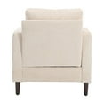 thumbnail image 4 of MAYEERTY Wood Frame Armchair, Modern Accent Chair Lounge Chair Tufted Club Chair, Mid Century Modern Arm Chairs with Studded, Solid Wood Frame, for Bedroom, Reading(Beige Chenille), 4 of 16