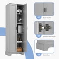 thumbnail image 3 of Alvantor 70" Storage Cabinet with Adjustable Shelf, Freestanding Wooden Bathroom Cabinet for Bathroom Living Room Gray, 3 of 8