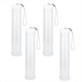 thumbnail image 1 of 4 Pack Extendable Plastic Paint Brush Case, Clear Long Paint Brush Holder Tube, Storage Pencil Container, 1 of 5