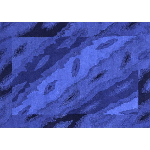 Ahgly Company Indoor Rectangle Animal Blue Modern Area Rugs, 3' x 5'