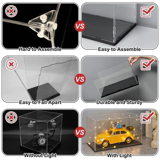 ID9 - Ultimate Guard Vitrine Acrylique Magnetique Noire Pour Figurine 1 6eme P14542