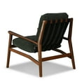 thumbnail image 6 of Grain Wood Furniture Solid Wood Mid Century Lounge Chair with Moss Green Cushions, 6 of 6