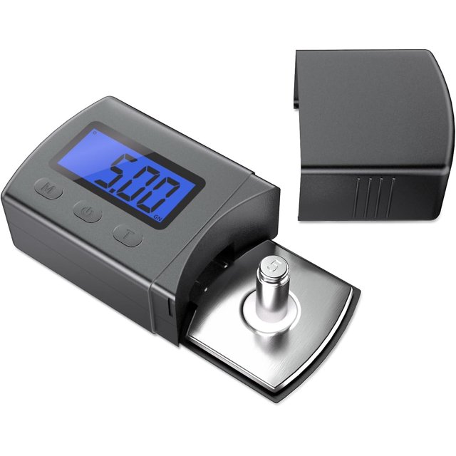 Medidor de fuerza de aguja para tocadiscos digital de alta precisión, 0,01 g/5,00 g, retroiluminación LCD azul para brazo fonocaptor