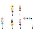 thumbnail image 1 of Wosthever Modelos de control de carretera, accesorios para el hogar, letreros de calle artesanales en miniatura para manualidades, juguetes Artesanía, 1 of 6