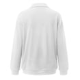 thumbnail image 4 of Women's Sweatshirt Cow Pocket Long Sleeve Zipper Collar Pullover Sweatshirt Tops, 4 of 6