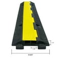 thumbnail image 3 of Electriduct 2 Channel Heavy Duty Rubber Cable Protector Ramp - 1.25" x 1.25" Channel Size - 10 Pieces, 3 of 4