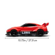 Jada 2020 Nissan GT-R R35 Liberty Walk – 1:16 RC – USB Rechargeable with Turbo Boost, Radio Control Cars (Red)