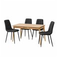 thumbnail image 2 of Antecomedor 4 sillas extensible Adria Natural y Negro Kessa Muebles, 2 of 5