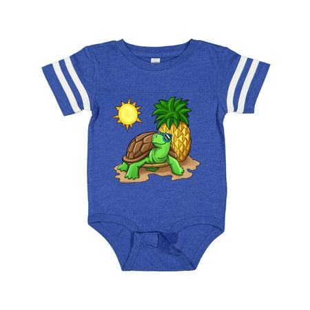 

Inktastic Summer Turtle in Sunglasses on the Beach with Pineapple Gift Baby Boy or Baby Girl Bodysuit
