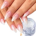 thumbnail image 3 of 1 Piece Aurora White Chrome Nail Powder Iridescent Aurora Coating Metallic Mirror Effect Glitter Powder Pearlescent Ice Clear Mermaid Glitter Powder Kit for Nail Art Decoration, 3 of 5