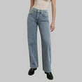 thumbnail image 2 of Mepaouo Women Wide Leg Jeans Boyfriend Straight Wide Leg Denim Pants Bow Baggy Y2K Trousers(Blue,S), 2 of 9