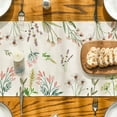 thumbnail image 4 of Camino de mesa de verano con flores y plantas de moda, decoración de mesa de cocina de temporada, decoración interior para fiestas navideñas, 4 of 5