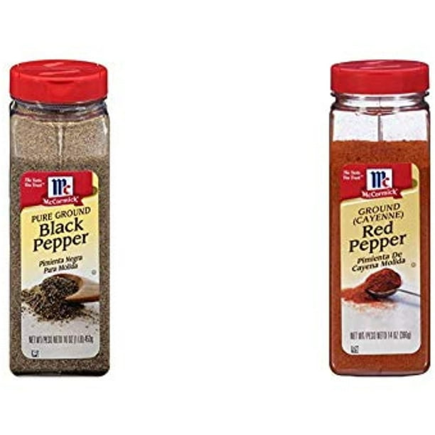 Mccormick Pure Ground Black Pepper, 16 Oz & Ground Cayenne Red Pepper