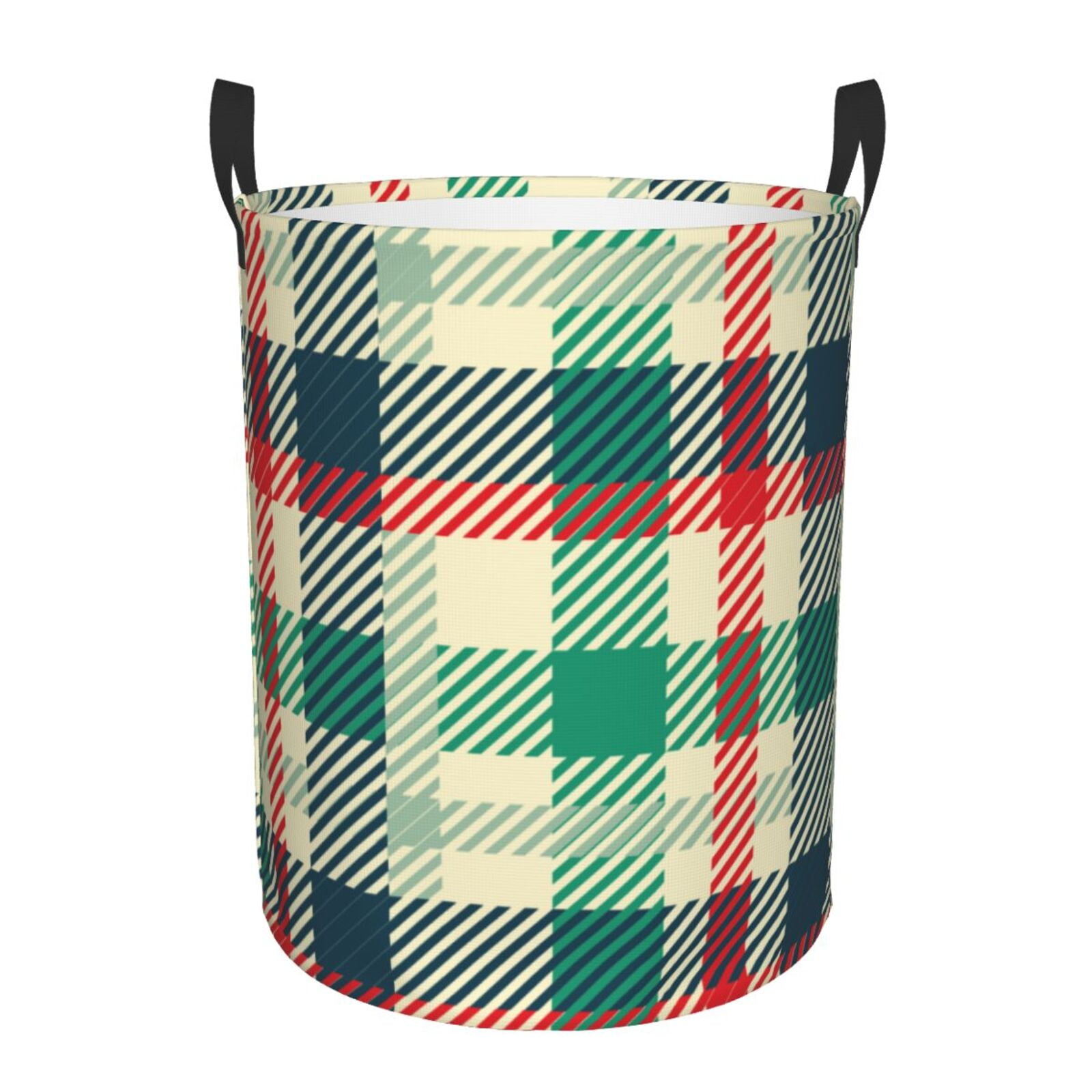 ZNDUO Round Laundry Basket, Waterproof Collapsible Laundry Baskets with Handles, Medium Size