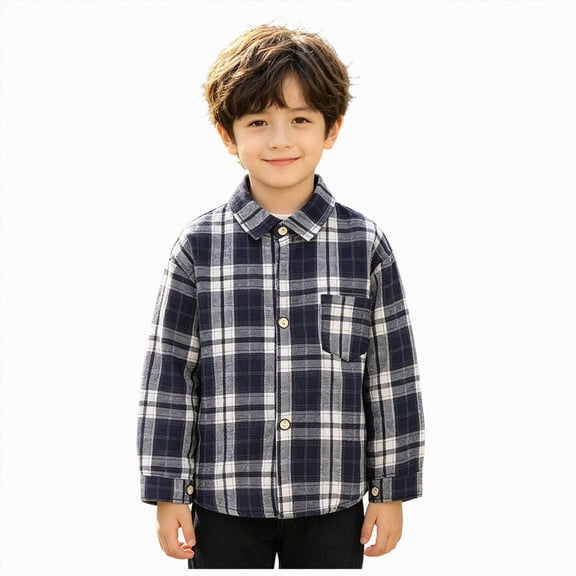 Boys And Long Sleeved Checkered Shirt Retro Color Blocked Cardigan Fashionable And Versatile Lapel Top Jacket,Colorblock Lapel Shirt 9-10 Years