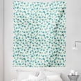 thumbnail image 1 of Forest Tapestry, Native Chinese Woodland Leaves from Ginkgo Trees Pastel Silhouettes, Fabric Wall Hanging Decor for Bedroom Living Room Dorm, 5 Sizes, Teal Turquoise and Cream, by Ambesonne, 1 of 1