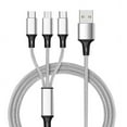thumbnail image 2 of Cable universal 3 en 1 2.4A Multifuncional One-for-All Cord con Type-C/Micro USB, 2 of 8