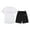 WH1, variant on Little Girls Summer Outfit Short Sleeve Bow Print Candy Color Comfy Children'S Round Neck T Shirt Clothing Sets Size 6-7T