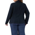 thumbnail image 3 of Agnes Orinda Women's Plus Size Blazer Long Sleeve Button Open Front Business Casual Jacket with Pockets 2X Dark Blue, 3 of 6