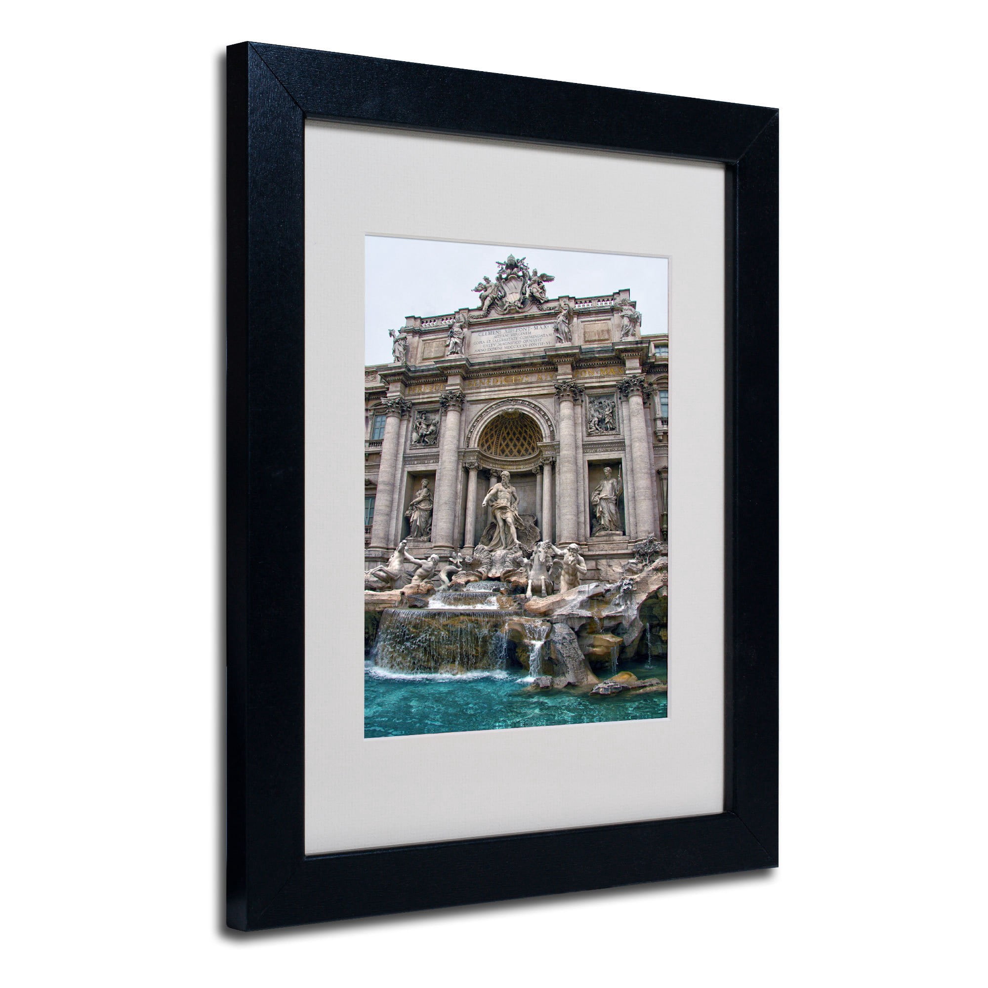 Trademark Fine Art "Trevi Fountain" Canvas Art by CATeyes, Black Frame