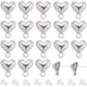 thumbnail image 1 of 1 caja de 20 pendientes de corazón con 30 tuercas de oreja, pasadores de plata de ley 925, pendientes de amor con agujeros, a granel., 1 of 6