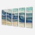 thumbnail image 1 of Designart - Aquarelle de Vagues de Mer Bleu de Côte - Art Moderne de Toile de Ferme, 1 of 2