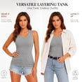 thumbnail image 4 of Women's Ribbed Tank Top, Viscose Sleeveless Round Neck Fitted Cami Shirts for Casual Daily Layering, 4 of 7