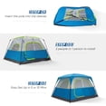 thumbnail image 3 of EDX 6 Person Waterproof & Windproof Family Camping Tent with Large Interior, Easy Setup Cabin Tent with Mesh Windows & Skylights, Portable Outdoor Tent for Car Camping, Hiking, Fishing, Blue, 3 of 8