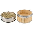 thumbnail image 2 of 1 Set Bamboo Steamer Kitchen Food Steamer Steamer Basket with Lid Cooking Tool, 2 of 8
