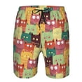 thumbnail image 4 of Wukai Cute Cartoon Cat Print Beach Trunks with Compression Liner Swimsuit Quick Dry Beach Sports Shorts with Pocket-Medium, 4 of 8